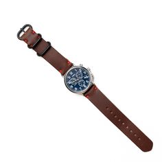 Leather Watch Band - Heritage Brown Popov Leather Timex Weekender, Polished Nickel Hardware, Brown Watch, Horween Leather, Leather Watch Band, Nickel Hardware, Leather Watch Strap, Leather Watch Bands, Stitching Leather