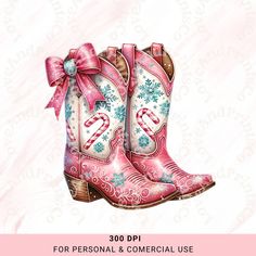 Christmas Cowboy Boots, Cowboy Boots Png, Boots Png, Christmas Cowboy, Boots Diy, Christmas Boots, T Shirt Png, Camo Designs, Western Christmas