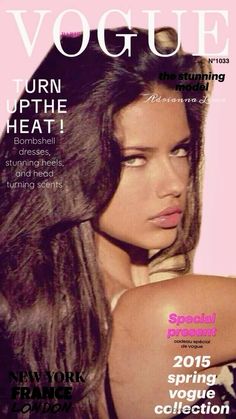 a woman with long hair on the cover of a magazine