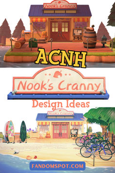 the front and back cover of nook's cranny design ideas, including an