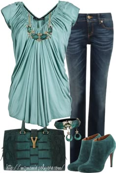 Turquoise Outfit Ideas, Complete Outfits, Seafoam Green, Sea Foam