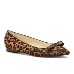 Natalie – Sarah Flint Chic Calf Leather Flats With Bow, Chic Brown Flats With Bow, Sarah Flint, Leopard Print Hair, Unique Bows, Leopard Hair, Italian Shoes, Virtual Fashion, High Quality Shoes