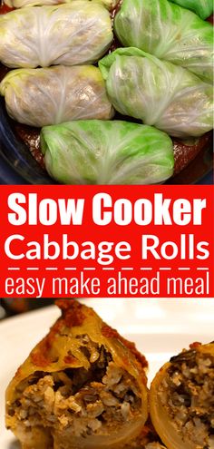 slow cooker cabbage rolls are easy to make ahead