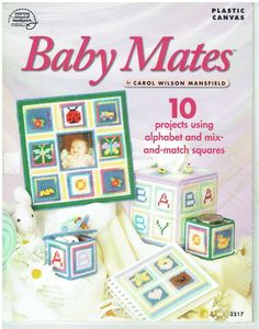 baby mates crochet pattern book 10 projects using alphabet and mix - and - match squares