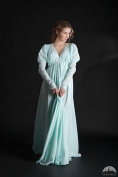 Colored Voile Chemise “Found Princess” Light Blue Sheer Dress For Daywear, Medieval Dress Princess, Chemise Dress, Fairytale Fashion, Fantasy Gowns, Medieval Clothing, Medieval Dress, Medieval Fashion, Fantasy Dress