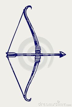 an arrow with a bow in the middle