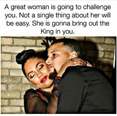 a man and woman embracing each other in front of a brick wall with the caption, lolly and time are the smallest and most appreciated things you can give to your partner