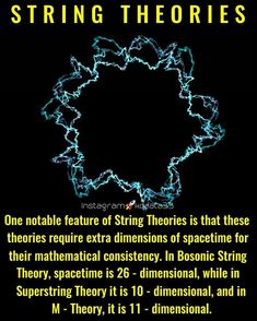 a poster with the quote string theory