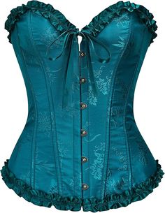 90% Polyester, 5% Spandex, 5% Cotton Bustier Top Corsets, Push Up Corset, Blue Corset Top, Womens Corset Tops, Fashion Corset, Corset Shapewear, Corset Tops, Lace Corset Top