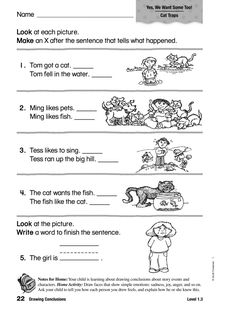 the worksheet for reading with pictures and words to help students learn how to read