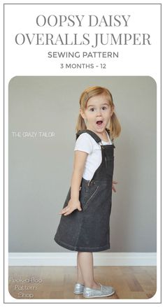 Oopsy Daisy Overalls Jumper: Jumper Sewing Pattern, Jumperalls, Overalls Jumper Pattern #sewing #sewingpattern #pattern #jumper #ad #overalls Daisy Overalls, Jumper Sewing Pattern, Jumper Pattern, Overall Jumper, Kids Accessories Fashion, Oopsy Daisy, Fabric Purse, Jumper Patterns, Fabric Purses