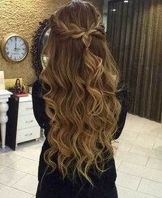 Graduation Hairstyles, Dance Hairstyles, 2015 Hairstyles, Prom Hairstyles For Long Hair, Hair Braiding, Homecoming Hairstyles, Medium Hair, Hair Dos, Down Hairstyles