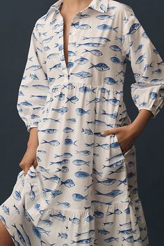 The Bettina Tiered Shirt Dress by Maeve