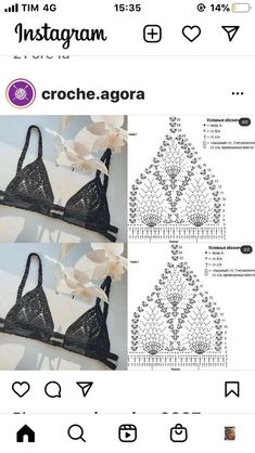 Crochet Bra Pattern, Modern Haken, Lidia Crochet Tricot, Crochet Top Outfit, Crochet Bra, Mode Crochet, Crochet Work, Haken Baby, Crochet Fashion Patterns