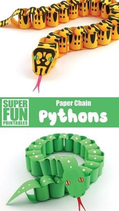 paper chains are made to look like snakes