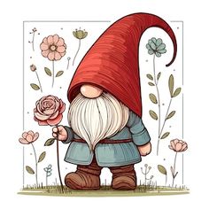 "Infuse your projects with whimsy using our Digital Gnome with Rose Pack! Adorable gnomes holding delicate roses, enhanced with color enhancements for extra beauty. Perfect for crafts, cards, and decor. Instant download for instant creativity! 🌹✨ #DigitalArt #GnomeIllustration #RoseArt #CraftingIdeas #InstantDownload #WhimsicalDecor" Garden Gnomes Illustration, Garden Gnome Drawing, Gnome Drawing, Gnome Art, Glass Painting Patterns, Cute Gnomes, Bottle Ideas, Enchanted Rose, Digital Flowers