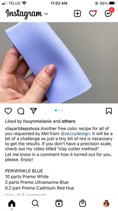 the instagram page on instagram com shows someone holding an item in their hand