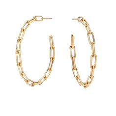 Lustrous 14k Gold Chain-Shaped Large Hoop Earrings Bring Trendy Style To Any Look. Water Resistant 2.5" L X 0.2" W Post Back 14k Yellow Gold Plated Brass * 14k Yellow Gold Over Brass * Trendy * Fine Jewelry Earrings * Luxury Feel. Shines Beautifully 14k Gold Earrings Gold Chain Link Gold Chain Earrings Women Earrings Chain Link Hoops Gold Rope Earrings Women Earrings Gold Trendy Earrings Chain Hoop Earrings Gold Chain Link Earrings Fine Jewelry Gift For Her Hypoallergenic For Sensitive Skin Ligh Gold Chain Earrings, Christmas Gifts For Girlfriend, Open Hoop Earrings, Link Earrings, Trendy Earrings, Large Hoop Earrings, Yellow Gold Chain, Fine Jewelry Gift, Fine Jewellery Earrings