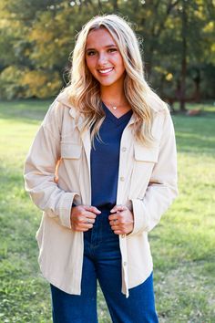 Level up your outfit with this uber-comfy shacket. The soft material is perfect for keeping you warm yet stylish! Shacket Outfit, Southern Grace, Plus Size Fits, Your Outfit, Outfit Inspo Fall, Pant Shirt, Swimwear Tops, Level Up, Soft Material