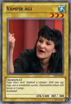 a card with an image of a woman in the middle of her face and words on it