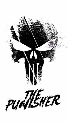 a black and white image with the words,'the punisher '