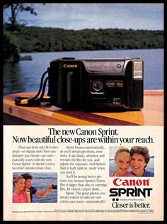 an advertisement for the new canon spirit now beautiful close - ups are within your reach