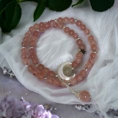 Introducing our minimalist vintage style beaded bracelet that is made of pink strawberry quartz beads. the charm is in the shape of a crescent moon that's made of white moonstone.  It is a great calming accessory to keep for yourself or to gift for your friends! Unique Best Friend Gifts, Rose Quartz Bracelet Beads, Minimalist Vintage, Moon Bracelet, Get Well Soon Gifts, Pink Strawberry, White Moonstone, Rose Quartz Beads, Gift For Grandma