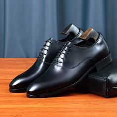 Introducing our LuxeLeather Classy Oxford Dress Shoes, the epitome of sophistication and style. Crafted with the finest quality genuine leather, these shoes are designed to elevate your formal attire to new heights. With a classic lace-up closure, these Oxford dress shoes offer a secure and adjustable fit, allowing you to walk with confidence and grace. Elevate your style game and experience the ultimate blend of comfort and sophistication. Fitted Oxfords With Round Toe For Semi-formal Occasions, Classic Lace-up Dress Shoes For Wedding, Fitted Leather Lace-up Dress Shoes, Oxford Lace-up Wedding Dress Shoes, Oxford Lace-up Dress Shoes For Wedding, Lace-up Oxford Dress Shoes For Wedding, Wedding Lace-up Oxford Dress Shoes, Oxford Leather Plain Toe Wedding Shoes, Formal Lace-up Shoes With Goodyear Welted Cap Toe