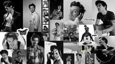 black and white photo collage of young men