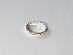 "Sterling silver engraved ring width: 2mm You will receive one sterling silver ring with \"♡ I will love you forever ♡\" engraved on it. It's .925 sterling silver. Thank you!" Minimalist Engraved Ring Stamped 925 For Promise, White Engraved Ring Stamped 925 For Anniversary, Anniversary Engraved White Ring Stamped 925, Engraved Toe Ring Stamped 925 For Anniversary, Silver Rings Women, Plain Silver Rings, Shiny Rings, Engraved Ring, Silver Heart Ring