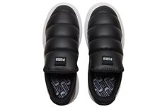 Puma WMNS Suede Mayu Slip-on Shoes Black/White 383827-01 Puma Suede, Shoes Black, Slip On Shoes, Black Shoes, Slip On, Black White, Black And White, Sneakers, White