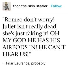 a tweet with an image of a man in armor and text that reads,'roma don't worry julia isn't really dead she's just taking it oh my god he has his