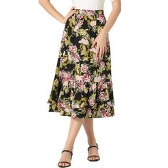 It is made from lightweight fabric adds definition to the free-flowing design. Falling to a waterfall midi hem, it sits high on the waist with a discreet side zip fastening. Channel elegant style in this midi skirt, beautifully printed with an blossom print for versatile look. Wear it with tops and sandals for a sleek work or weekend fit. Occasion: Weekend, Daily Wear, Shopping, Picnic, etc. Please check your measurements to make sure the item fits before ordering. Measurement (in inches) Intern Blossom Print, Free Flowing, Brown Floral, Grey Floral, Yellow Floral, Printed Skirts, Ruffle Hem, Lightweight Fabric, Elegant Style