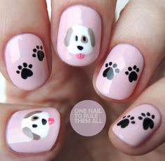 Dog Nail Art, Animal Nail Designs, Kutek Disney