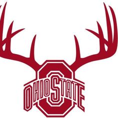 the ohio state buck logo with antlers on it