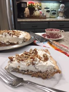 two pies sitting on top of a white plate