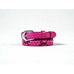 Angel Lin "ANA" 100% Handmade Genuine Exotic Cobra Snake Skin Leather Women's Skinny Belt - Pink