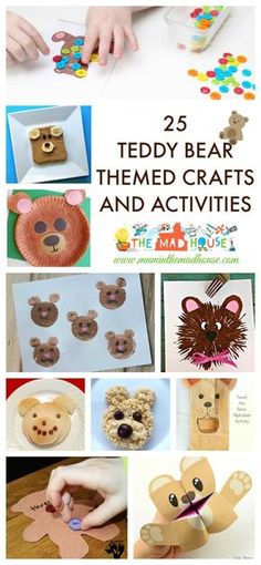 teddy bear themed crafts and activities for kids