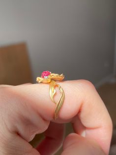 18K Goldfish Ring Size 5 Personal Collection Release RTS - Etsy 22k Yellow Gold Ruby Ring For Anniversary, Unique 14k Yellow Gold Ruby Ring, Gold Ruby Rings With Diamond Cut, Elegant 22k Gold Ruby Ring Gift, Unique Yellow Gold Ruby Promise Ring, Exquisite 14k Gold Ruby Ring, Unique Gold Ruby Rings, Unique Yellow Gold Ruby Wedding Ring, Vvs Clarity Yellow Gold Ruby Ring As Gift