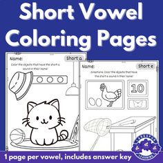 short o level coloring pages for children to color and learn how to draw the animals