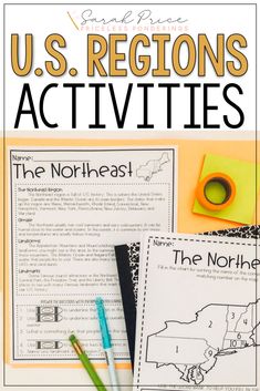 the u s regions activities and printables for kids to use on their homeschool