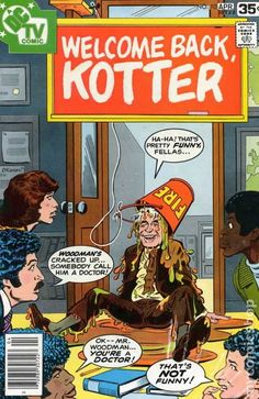 an old comic book cover with the caption welcome back kotter