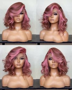 Creative Hair Color, Pink Wig, Pretty Hair Color, Front Lace Wigs Human Hair, Lace Hair, Hair Inspiration Color, Baddie Hairstyles, Black Beauty, Aesthetic Hair