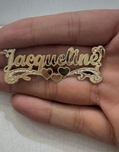 *Beautifull custom name charm made to order. *14K or 10K SOLID GOLD JEWELRY *NO FILLED OR PLATED GOLD *100% REAL GOLD  *Labor:5-7 days *Shipping: 1-3 business days if you needed sooner, please send me a message. *size available: 1"inch 1 1/2"inch 2"inches  *To ORDER -select:MATERIALS AND SIZES  materials available:10k or 14k solid gold size available:1"inch- 1 1/2"inch-2"inches -select:PERSONALIZATION  write the name you would like on your charm follow by any request. * All our products come in an elegant gift box. You don't need an extra box for your gifts. * A satisfied customer means more than anything else for us. We value customer experience and always try to maintain the best relations with our customers. Please feel free to contact us if you have any questions or requests regarding Custom Name White Gold Nameplate Jewelry, Customized Nameplate Jewelry In White Gold, Customized White Gold Nameplate Jewelry, Gold Double Heart Name Necklace, White Gold Nameplate Jewelry With Names, Custom Name Nameplate Jewelry For Anniversary Gift, Customized 14k Gold Nameplate Necklace, Gold Double Heart Name Necklace For Personalized Gift, Custom Gold Nameplate Jewelry