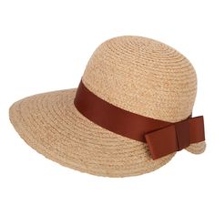 Women's Raffia Braid Bow Ribbon Band Accented Large Brim Sun Hat100% Raffia.One size, up to 57cm.Bow Ribbon Band Trim and 4 1/2 inches deep crown.Downward, split and 4 inches wide brim.Adult/Woman. Great for summer vacations, picnics, dressy and casual outings.Spring and Summer.13 1/2(W) X 12(L) X 6(H) inches.Thick, light and cool material.Do not wash.Imported. Adjustable Brown Crochet Hat For Spring, Summer Straw Cap, Brown Brimmed Mini Hats For Summer, Brown Flat Brim Mini Hat For Beach, Spring Cloche Hat For Vacation, Spring Vacation Cloche Cap Hat, Straw Cap For The Beach, Brown Wide Brim Cloche Hat For Vacation, Adjustable Crochet Cap For Summer