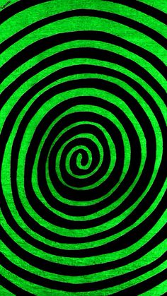 an abstract green and black background with spirals