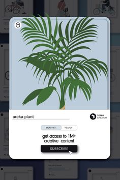 an image of a plant on the app store's desktop screen, with text reading get close to 1m