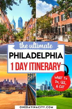 the ultimate Philadelphia, PA 1 day itinerary One Day In Philadelphia, Philadelphia Trip, Independence Hall Philadelphia, Downtown Philadelphia, Usa Places To Visit, Independence Hall, Visit Usa, Travel Bucket List Usa