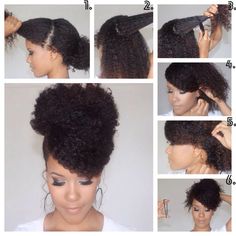 3 No-Heat Curly Styles For Spring | The Curly Bun Beautiful Updos, Gorgeous Updos, Natural Afro, Hair Transition, Nappy Hair, Gorgeous Hairstyles