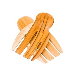 wooden pegs are arranged in the shape of an angel's wings on a white background